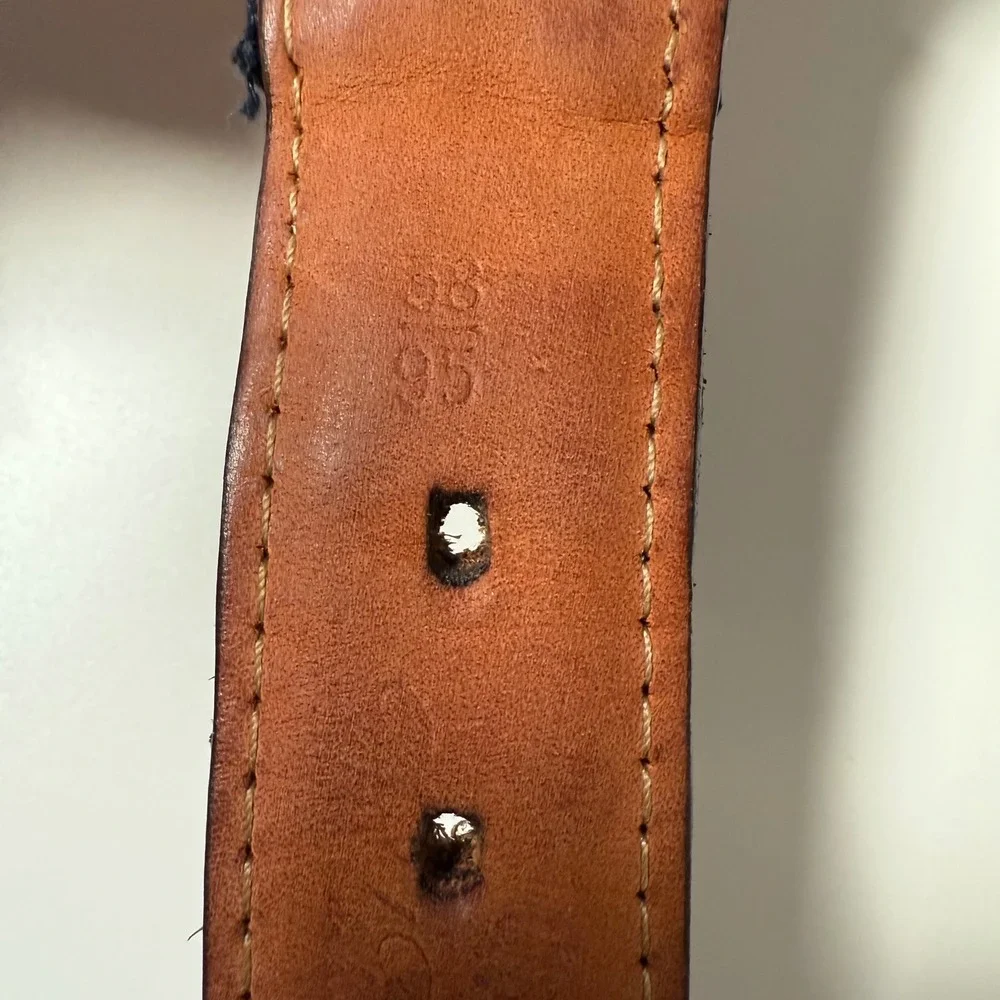 Brooks Brothers Belt Mens 38 Brown Leather Preppy American Classic